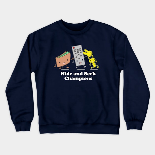 Funny - Hide and Seek Champions Crewneck Sweatshirt by robotface